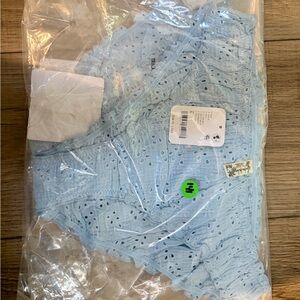 New with tags Free people : light Blue Eyelet Underwear: size small: 2 pack
